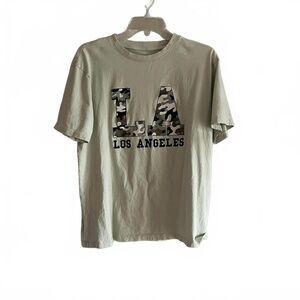 Women's Large Primark LA Graphic Tee - Camo‎ Print